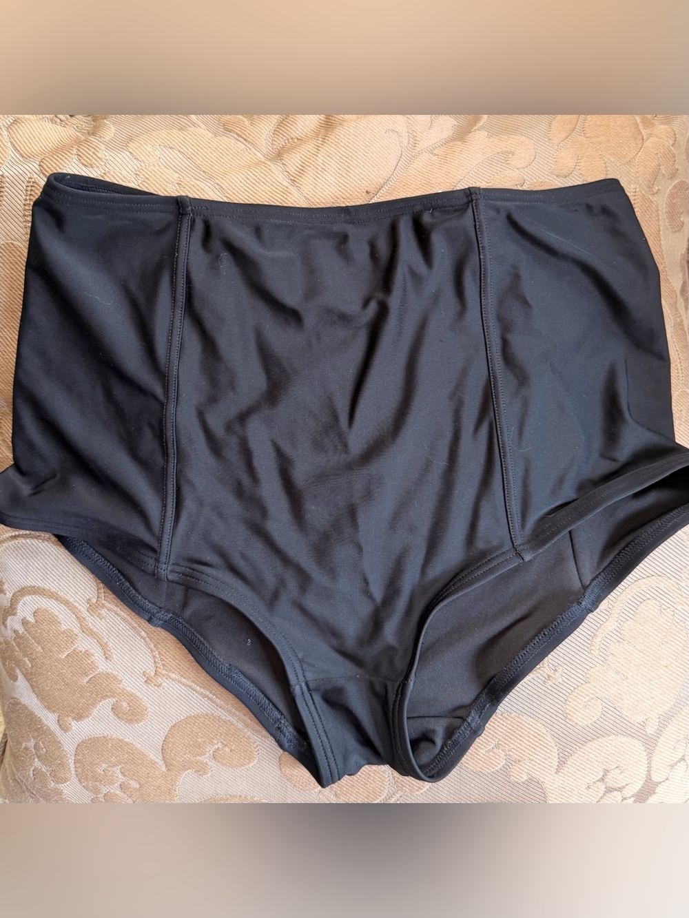 J crew black high waist bikini bottom full coverage NWT